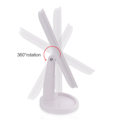 Зеркало для макияжа с 16 LED подсветкой Mirror, косметическое зеркало с подсветкой. Цвет: розовый