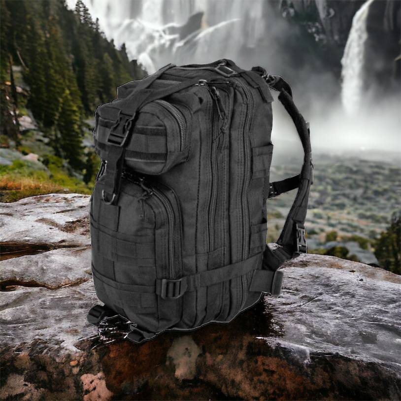 Тактический рюкзак Tactic 1000D для военных, охоты, рыбалки,  походов, путешествий и спорта. Цвет: черный
