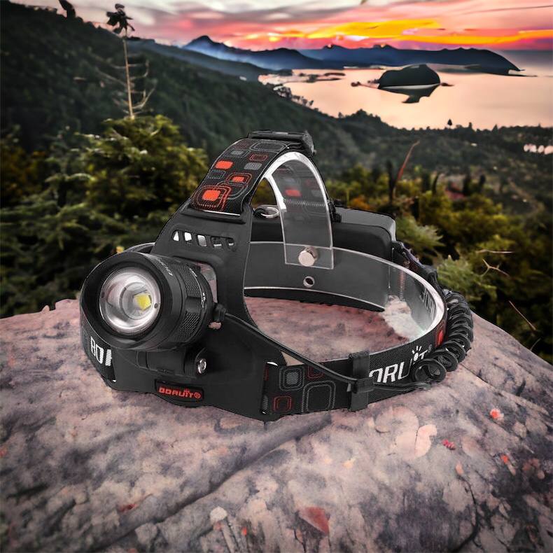 Налобный фонарь Bailong BL-T32-P50, мощный налобный светодиодный фонарик на голову, три режима