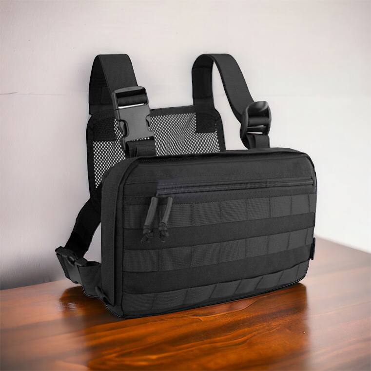 Тактична сумка нагрудна з Cordura 1000D, чоловіче розвантаження чорна