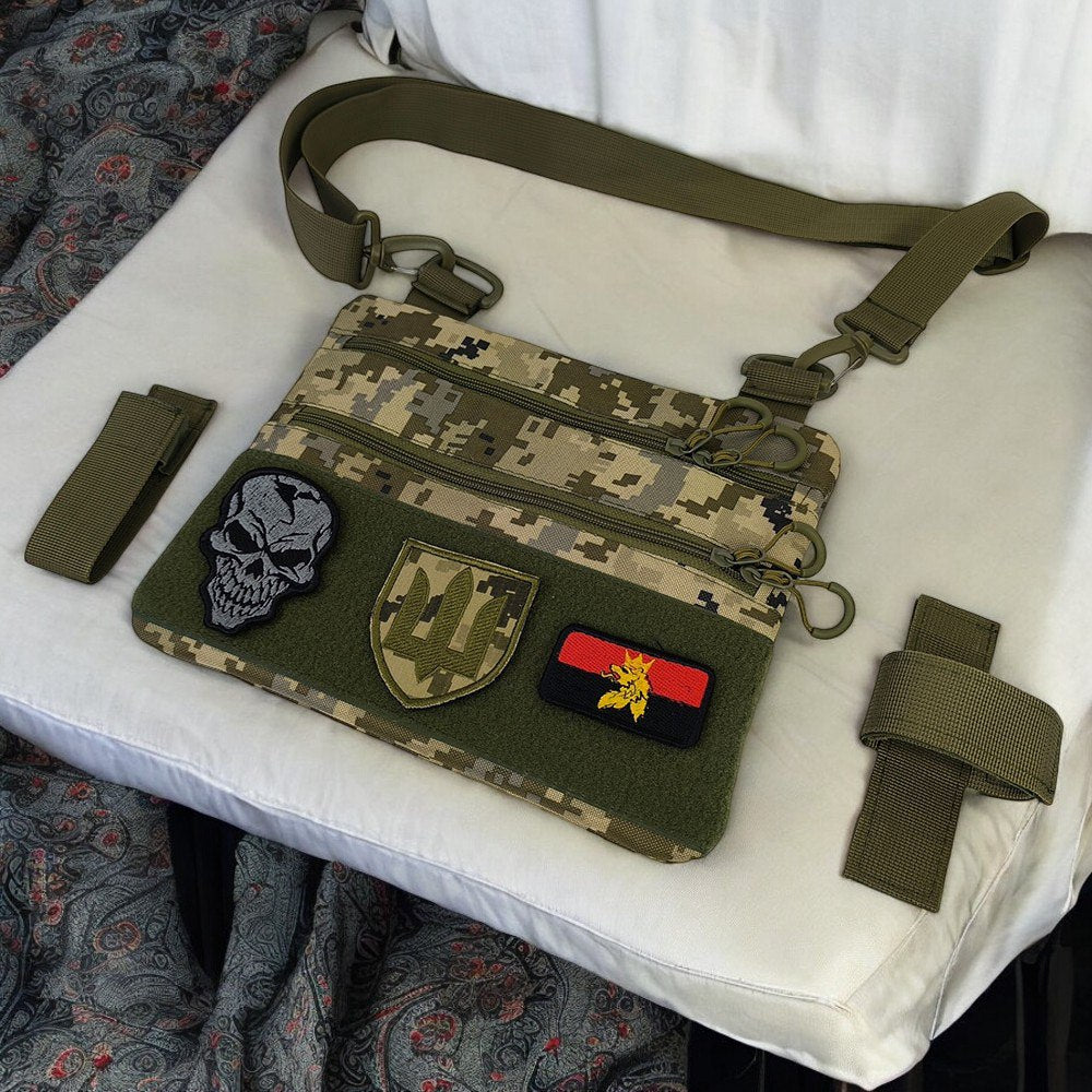 Сумка-кобура піксель камуфляж, тактична чоловіча сумка з тканини кордури AOR-1