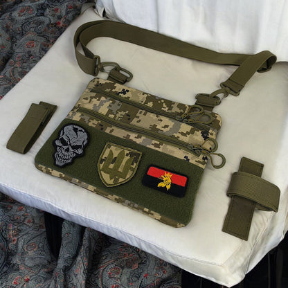 Сумка-кобура піксель камуфляж, тактична чоловіча сумка з тканини кордури AOR-1