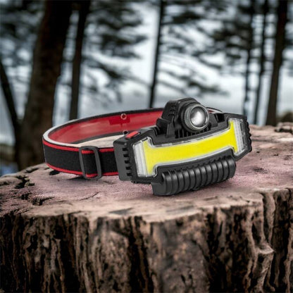 Налобный фонарик Bailong BL-W685-LTS+COB+RGB, 5 режимов, водостойкий, ударостойкий, USB кабель Type-c