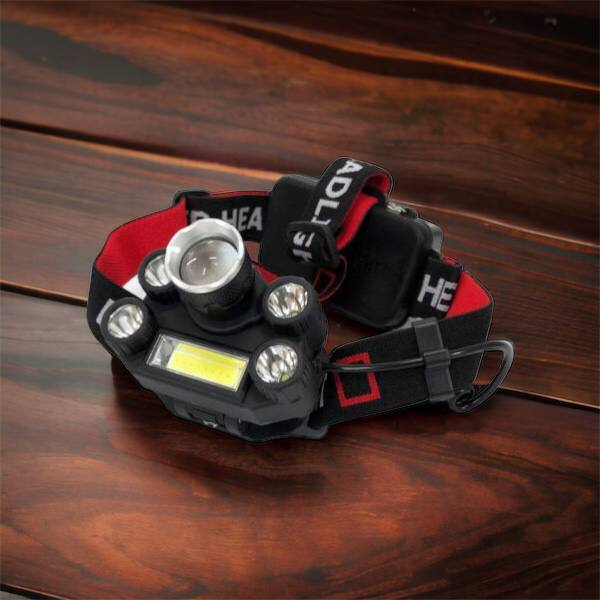 Фонарик налобный Bailong BL-T64-T6+4XPE, светодиодный фонарь на лоб, мощный налобный фонарь для рыбалки