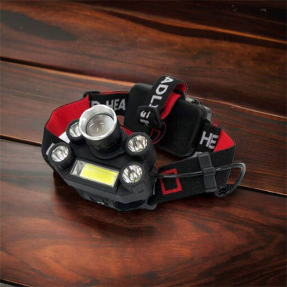 Фонарик налобный Bailong BL-T64-T6+4XPE, светодиодный фонарь на лоб, мощный налобный фонарь для рыбалки