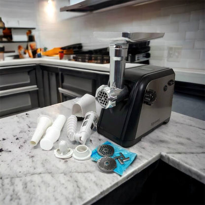 Мясорубка Rainberg RB-672 3000W электрическая с реверсом и соковыжималкой, мясорубка электрическая металл