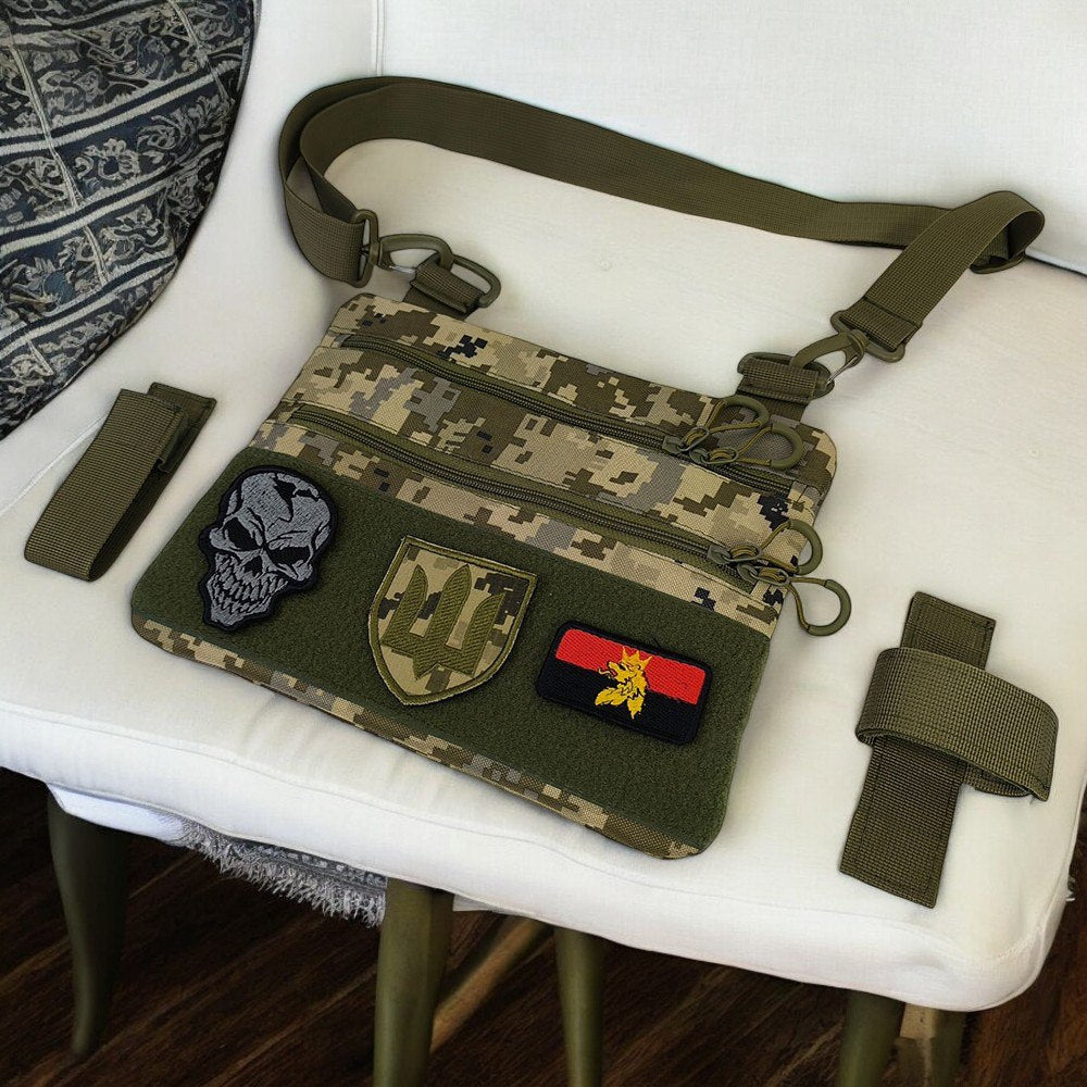 Сумка-кобура піксель камуфляж, тактична чоловіча сумка з тканини кордури AOR-1