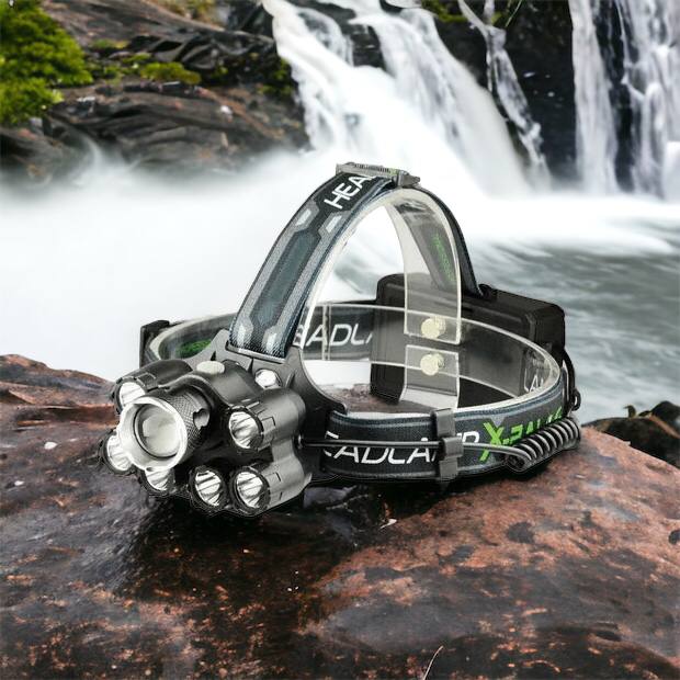 Яркий светодиодный налобный фонарь Bailong Police BL-T78 5 led белый, налобный фонарик с usb зарядкой