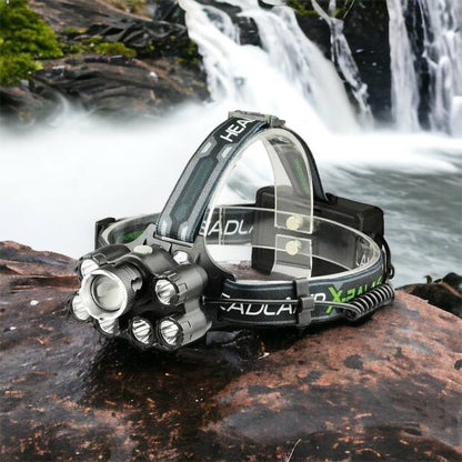 Яркий светодиодный налобный фонарь Bailong Police BL-T78 5 led белый, налобный фонарик с usb зарядкой