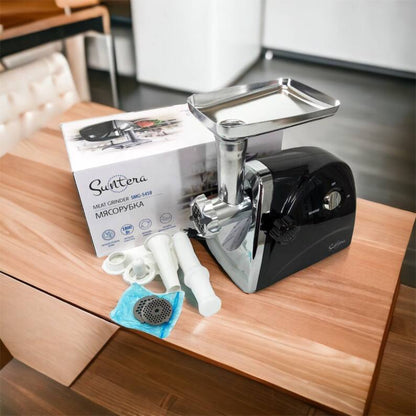 Мясорубка Suntera SMG-5418B 1800 Вт, электромясорубка для шинковки, мясорубка электрическая металл