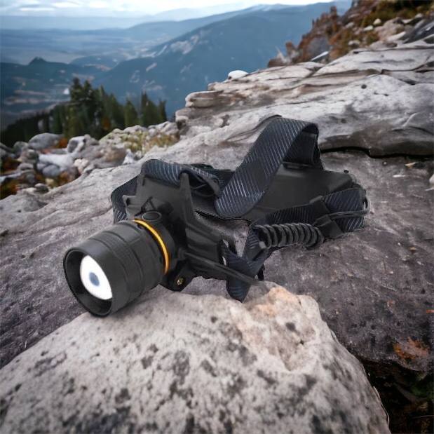 Яркий налобный фонарь Bailong BL-8076-2-GT100, Фонарь аккумуляторный для рыбалки, Фонарь на голову