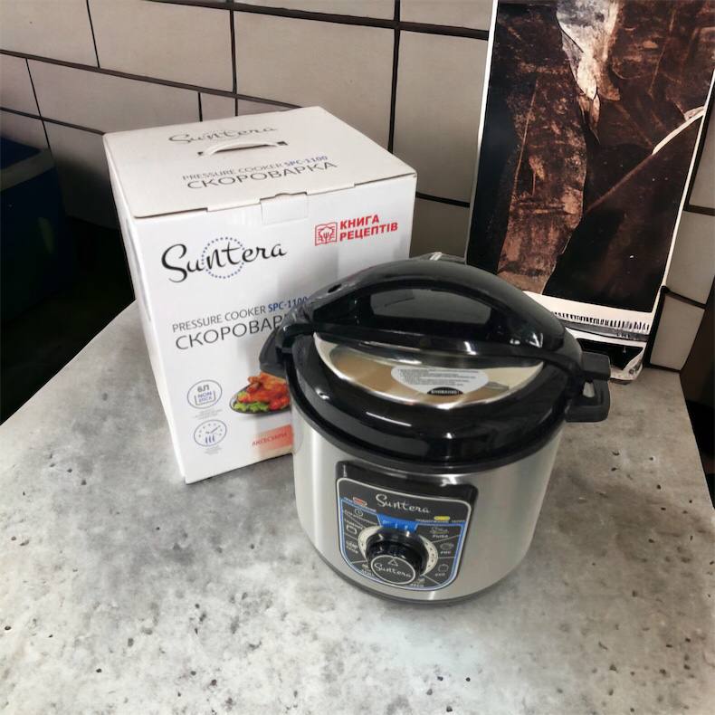 Мультиварка-скороварка SUNTERA SPC-1100 1000 Вт, пароварка для кухни бытовая, антипригарные рисоварки