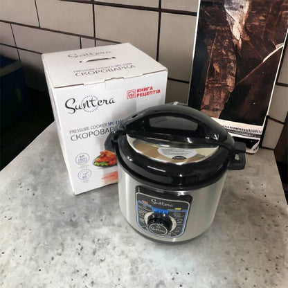 Мультиварка-скороварка SUNTERA SPC-1100 1000 Вт, пароварка для кухни бытовая, антипригарные рисоварки