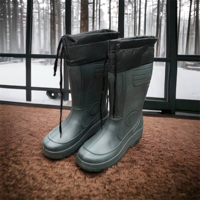 Сапоги мужские резиновые высокие утепленные с подвязкой 44 размер (29 см), сапоги резиновые для рыбалки