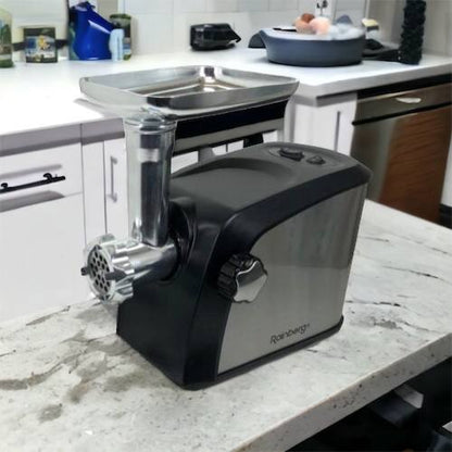Электрическая мясорубка Rainberg RB-673 с соковыжималкой и шинковкой 9 насадок 3000W с реверсом