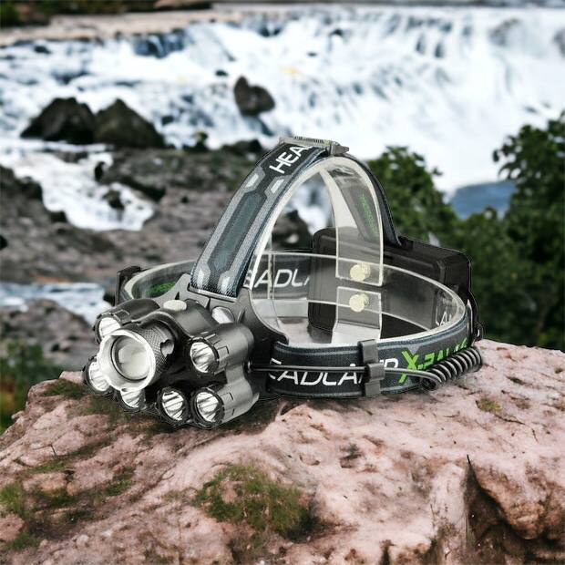 Яркий светодиодный налобный фонарь Bailong Police BL-T78 5 led белый, налобный фонарик с usb зарядкой