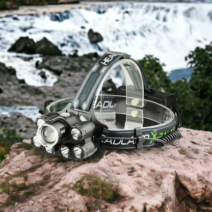 Яркий светодиодный налобный фонарь Bailong Police BL-T78 5 led белый, налобный фонарик с usb зарядкой