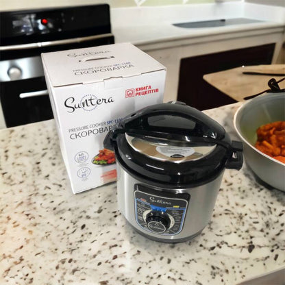 Мультиварка-скороварка SUNTERA SPC-1100 1000 Вт, пароварка для кухни бытовая, антипригарные рисоварки
