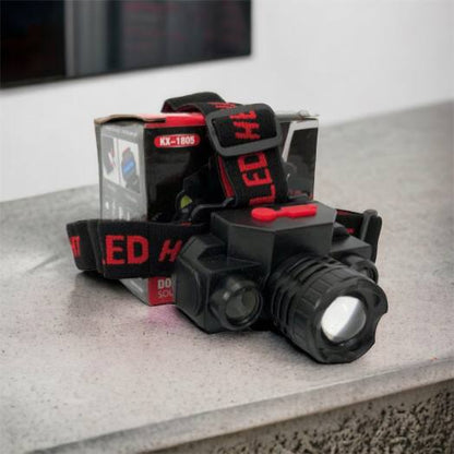 Фонарь налобный Bailong BL-1805 COB XPE аккумуляторный, фонарь на голову для рыбалки, надежный налобный