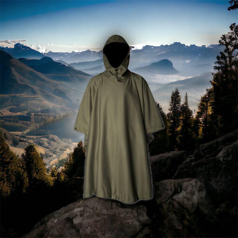 Качественный тактический дождевик - пончо. Военный плащ – накидка от дождя