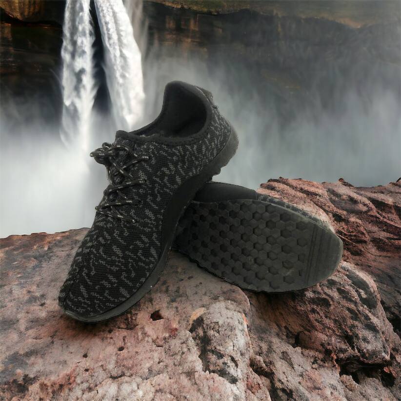 Мужские кроссовки сетка 40 размер. Эспадрильи мужские | Легкие летние черные кроссовки. Модель 74612. Цвет: черный