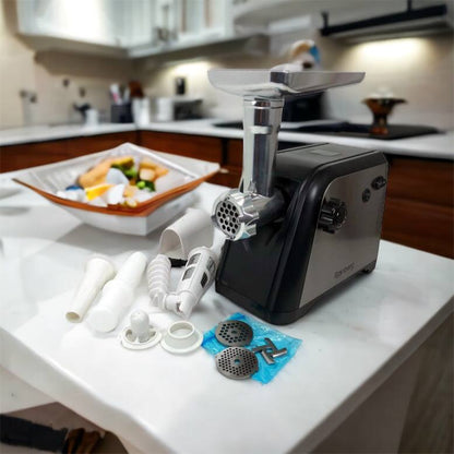 Мясорубка Rainberg RB-672 3000W электрическая с реверсом и соковыжималкой, мясорубка электрическая металл