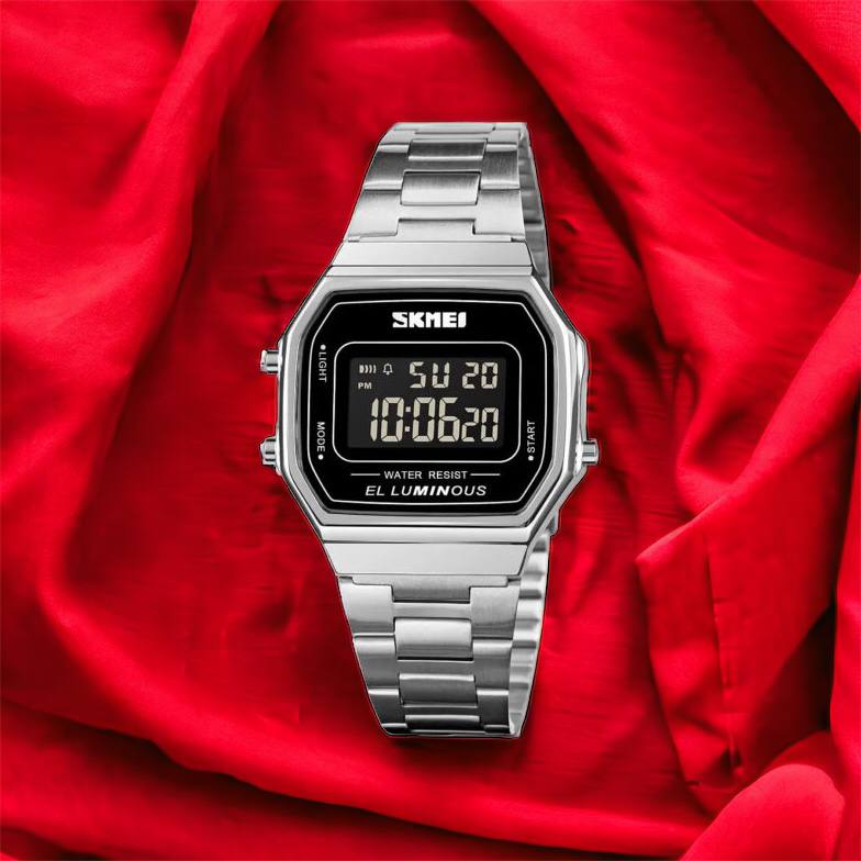 Часы наручные мужские SKMEI 1647SI, армейские часы противоударные, модные мужские часы