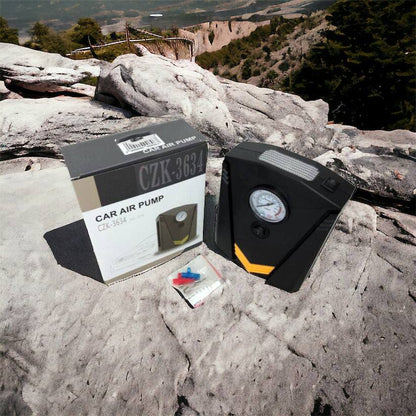 Автомобильный компрессор 12V насос с фонариком, мощный насос для колес автомобиля от прикуривателя