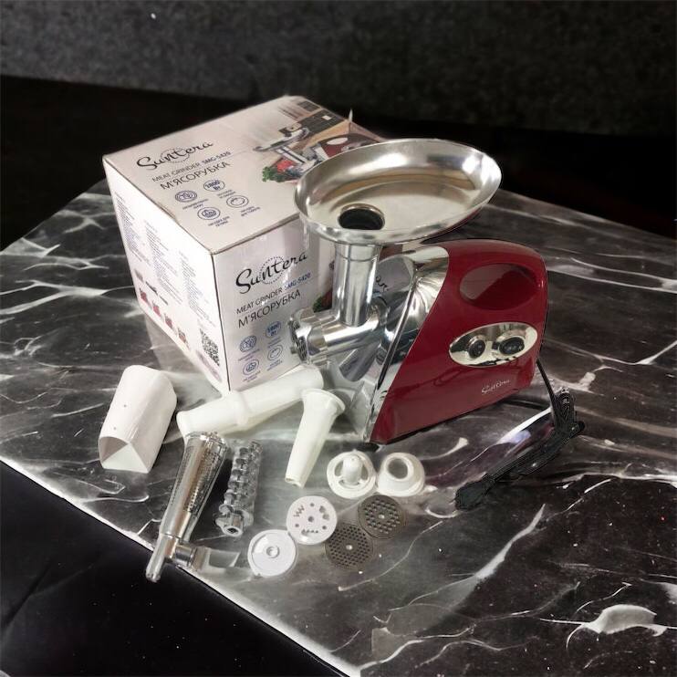 Электромясорубка Suntera SMG-5420R 1800 Вт, электромясорубка соковыжималка для томатов, мясорубка для дома