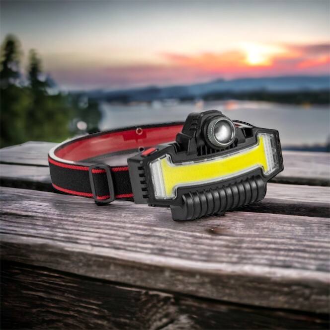 Налобный фонарик Bailong BL-W685-LTS+COB+RGB, 5 режимов, водостойкий, ударостойкий, USB кабель Type-c