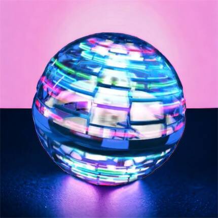 Летающий шар спиннер светящийся FlyNova Pro Gyrosphere игрушка мяч бумеранг, игрушка летающий шар