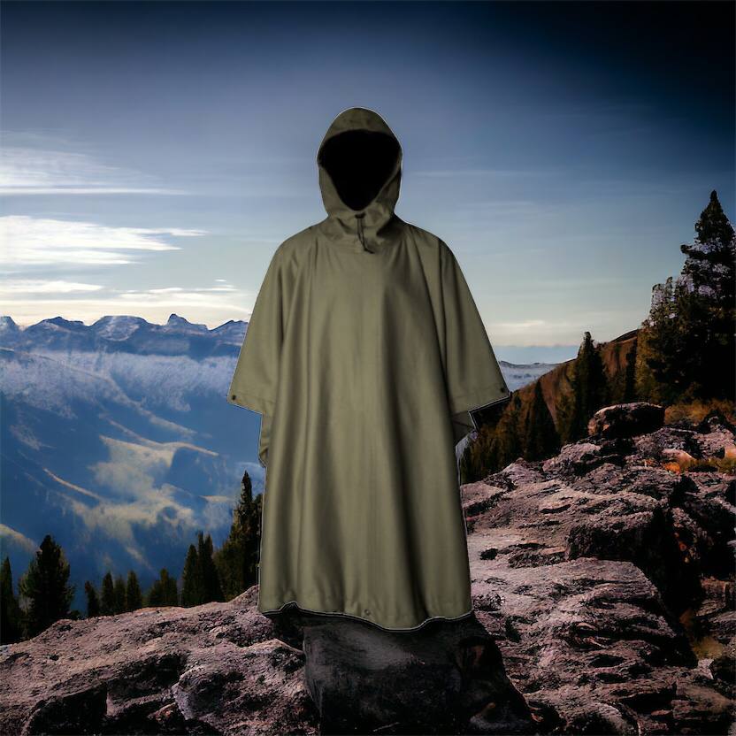 Качественный тактический дождевик - пончо. Военный плащ – накидка от дождя