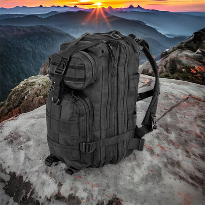 Тактический рюкзак Tactic 1000D для военных, охоты, рыбалки,  походов, путешествий и спорта. Цвет: черный