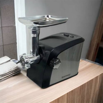 Электрическая мясорубка Rainberg RB-673 с соковыжималкой и шинковкой 9 насадок 3000W с реверсом