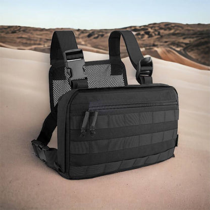 Тактична сумка нагрудна з Cordura 1000D, чоловіче розвантаження чорна
