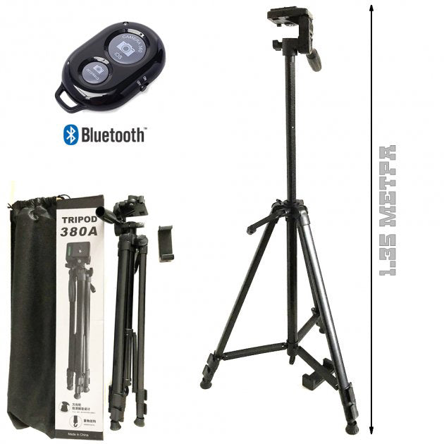 Штатив для камеры, телефона, трипод, тринога TriPod 380A 0.50-1.35м, Штатив раскладной для фото