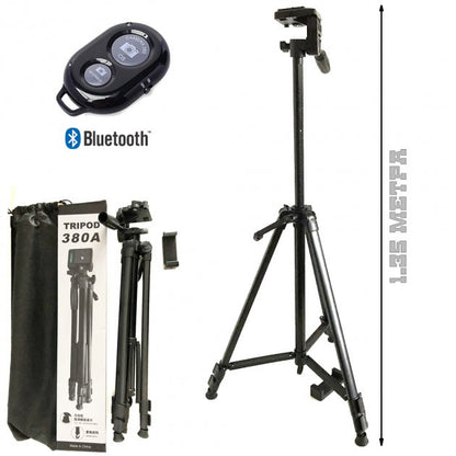 Штатив для камеры, телефона, трипод, тринога TriPod 380A 0.50-1.35м, Штатив раскладной для фото