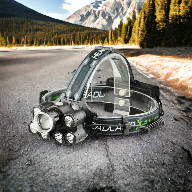 Яркий светодиодный налобный фонарь Bailong Police BL-T78 5 led белый, налобный фонарик с usb зарядкой