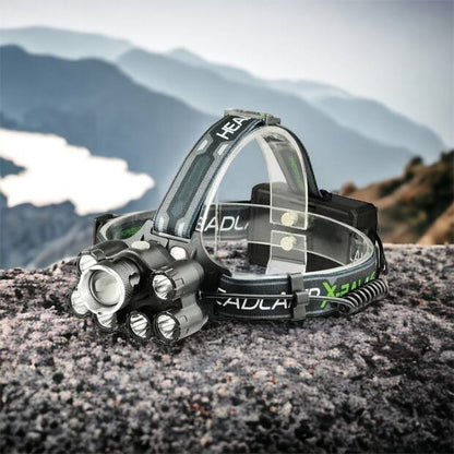 Яркий светодиодный налобный фонарь Bailong Police BL-T78 5 led белый, налобный фонарик с usb зарядкой