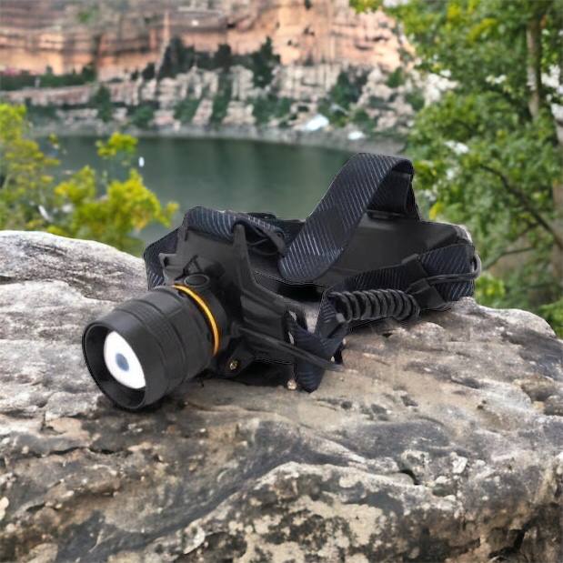 Яркий налобный фонарь Bailong BL-8076-2-GT100, Фонарь аккумуляторный для рыбалки, Фонарь на голову