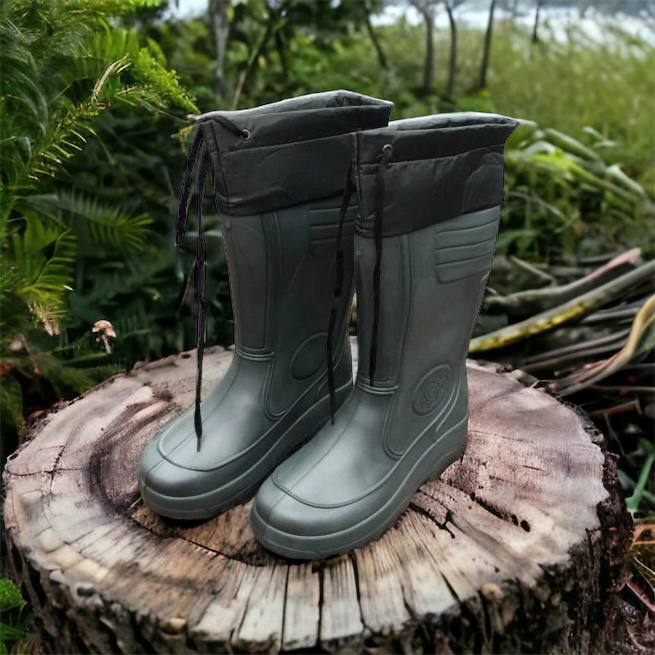 Сапоги мужские резиновые высокие утепленные с подвязкой 44 размер (29 см), сапоги резиновые для рыбалки
