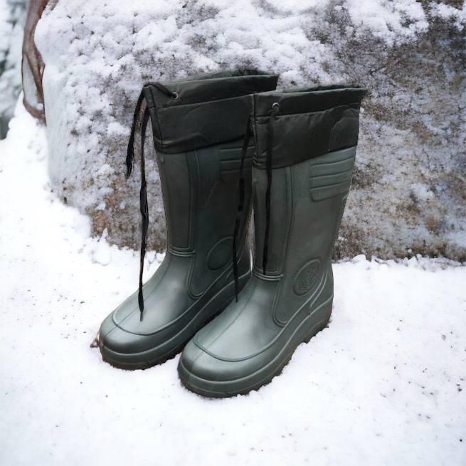 Сапоги мужские резиновые высокие утепленные с подвязкой 44 размер (29 см), сапоги резиновые для рыбалки
