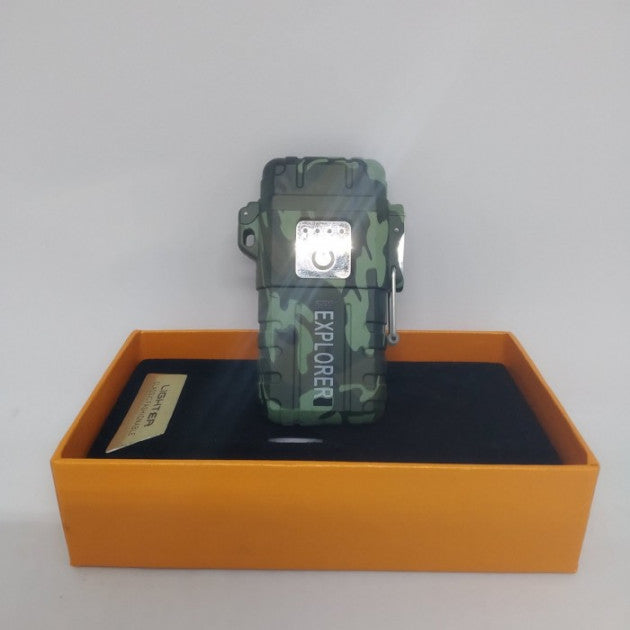 Зажигалка импульсная JL317 Explorer, Ветрозащитная зажигалка, Зажигалка юсб с гравировкой