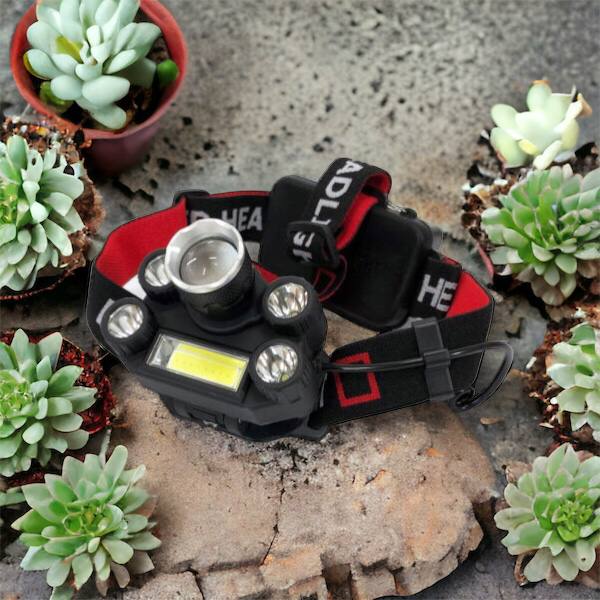 Фонарик налобный Bailong BL-T64-T6+4XPE, светодиодный фонарь на лоб, мощный налобный фонарь для рыбалки