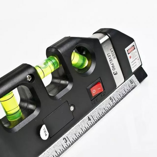 Лазерный уровень Laser Level Pro 3 со встроенной рулеткой, Высокоточный лазерный уровень