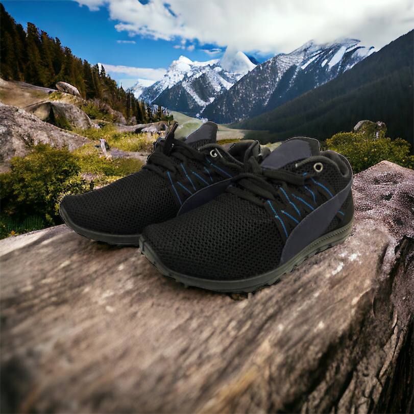 Спортивные кроссовки мужские летние из сетки 40 размер. Летние кроссовки сетка. Модель 24112. Цвет: черный