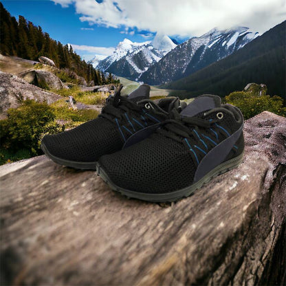 Спортивные кроссовки мужские летние из сетки 40 размер. Летние кроссовки сетка. Модель 24112. Цвет: черный