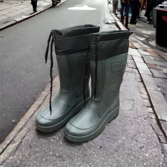 Сапоги мужские резиновые высокие утепленные с подвязкой 44 размер (29 см), сапоги резиновые для рыбалки