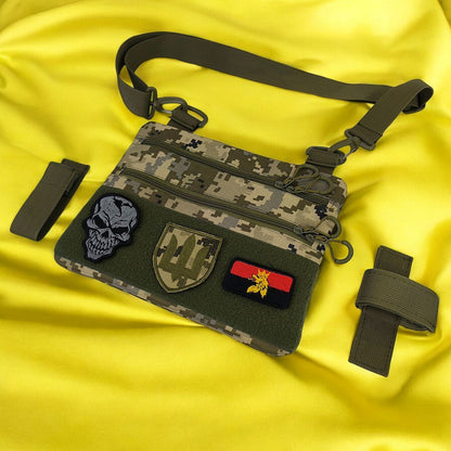 Сумка-кобура піксель камуфляж, тактична чоловіча сумка з тканини кордури AOR-1