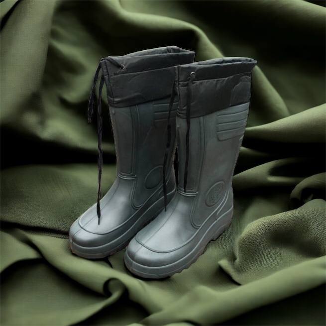 Сапоги мужские резиновые высокие утепленные с подвязкой 44 размер (29 см), сапоги резиновые для рыбалки